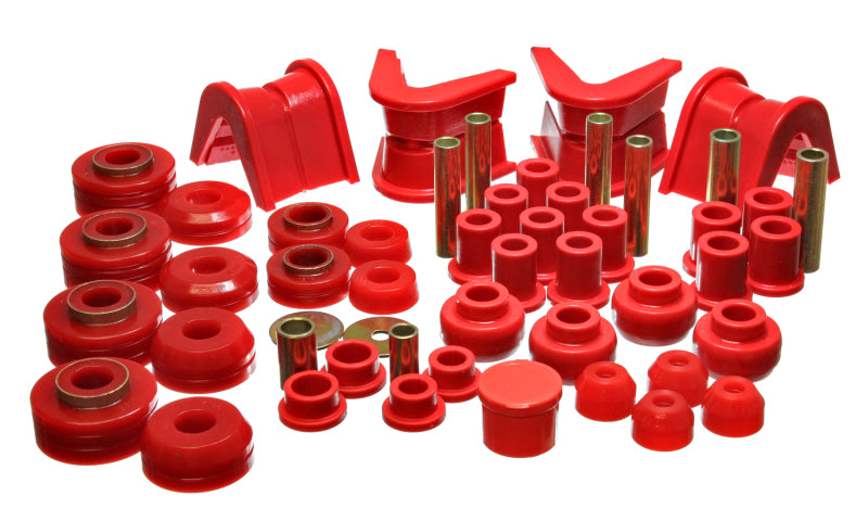 Energy Suspension 4.18107R 73-79 Ford F-150 Pickup 4WD Red Hyper-flex Master Bushing Set