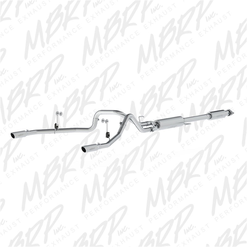 MBRP S5258409 2015 Ford F-150 5.0L 3in Cat Back Dual Split Rear Exit T409 Exhaust System