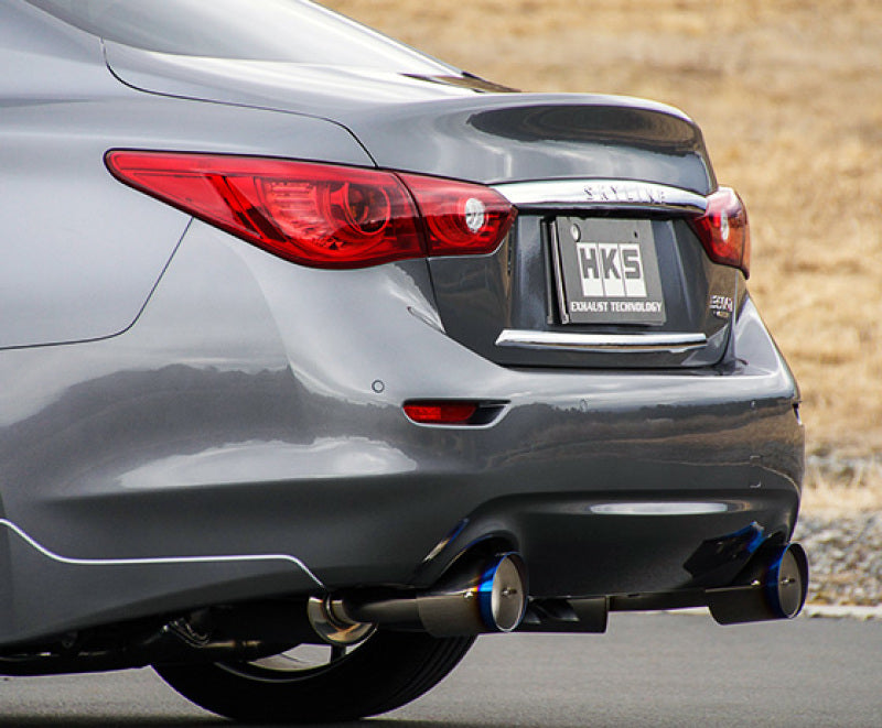 HKS 32009-KN001 Infiniti Q50 Hybrid VQ37 Dual Hi-Power Titanium Tip Catback Exhaust