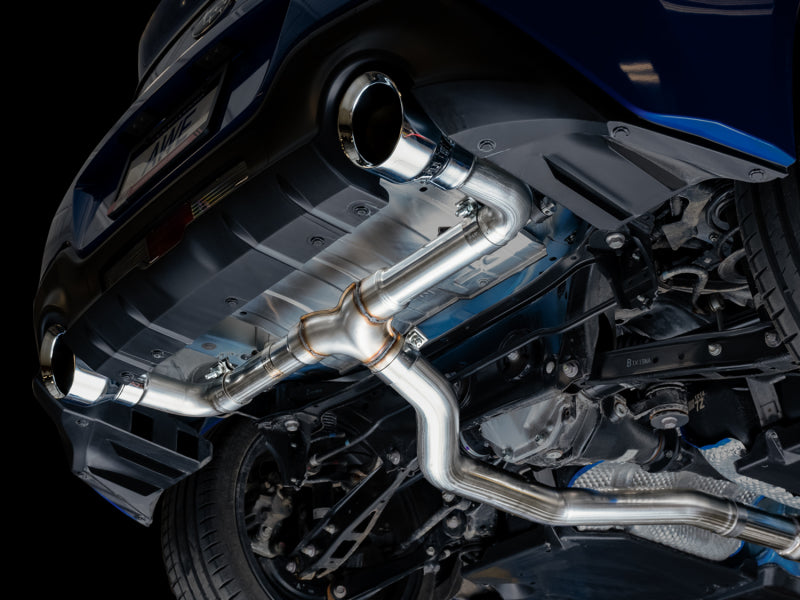AWE Tuning 3020-32279 AWE Subaru BRZ/ Toyota GR86/ Toyota 86 Track Edition Cat-Back Exhaust- Chrome Silver Tips