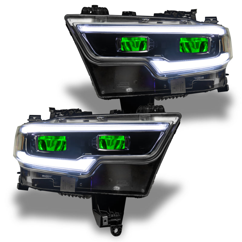 ORACLE Lighting 1456-334 Oracle 19-21 RAM 1500 RGB Headlight Demon Eye Kit - LED Projector - w/o Controller SEE WARRANTY