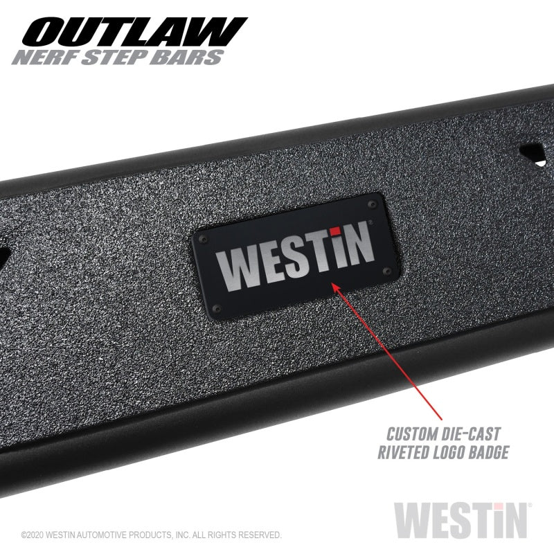 Westin 58-54165 2020 Jeep Gladiator Outlaw Nerf Step Bars - Textured Black