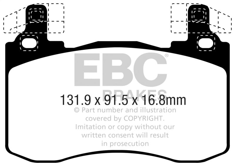 EBC DP42356R 2019+ Genesis G70 2.0T (Brembo) Yellowstuff Front Brake Pads