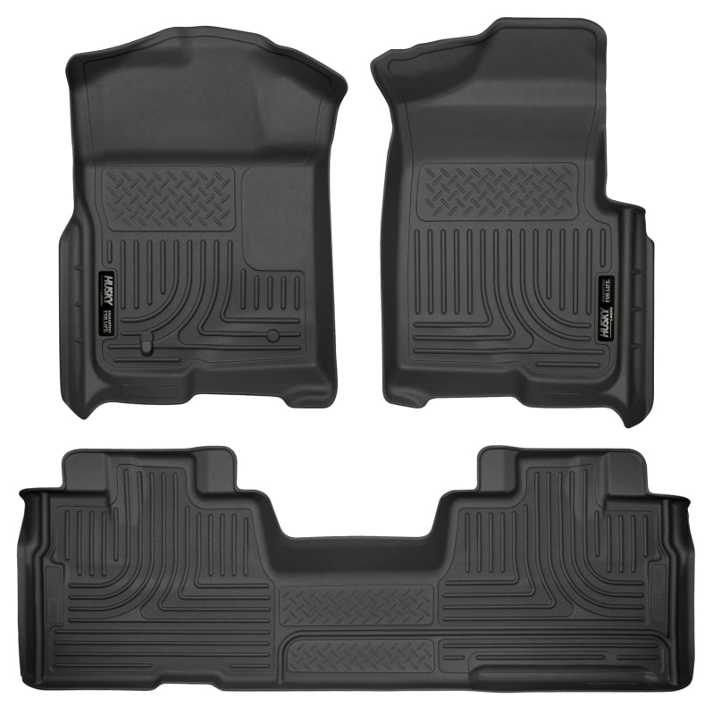 Husky Liners 98341 09-12 Ford F-150 Super Cab WeatherBeater Combo Black Floor Liners