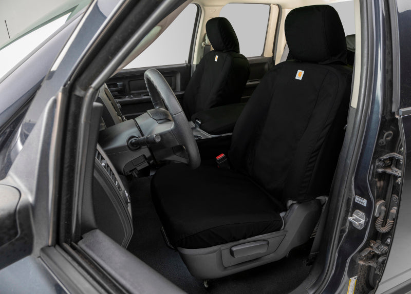 Covercraft SSC3473COBK 19-20 Ford F150 Carhartt Super Dux SeatSaver Custom Front Row Seat Covers - Black