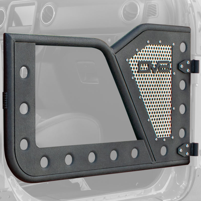 DV8 Offroad RDJL-01R Jeep 18+ Wrangler JL / 20+ Gladiator JT Rear Rock Doors w/ Perforated Aluminum Mesh