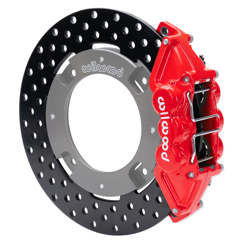 Wilwood 140-16629-DR 17-21 Can-Am X3RS Red 6-Piston Rear Kit 11.25in - Drilled Rotors