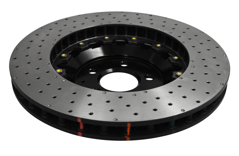 DBA DBA52166BLKXD 15-20 Ford Mustang GT Perf Package (380mm Front Rotor) Front 5000 Series Drilled Rotor w/Blk Hat