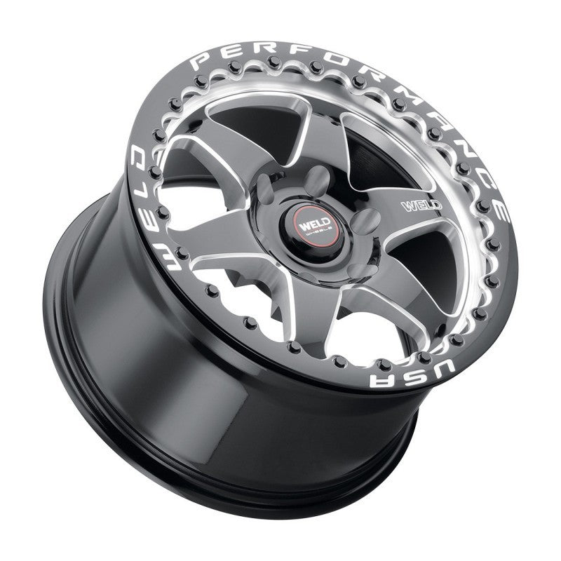 Weld S90900084P38 S909 20x10 Ventura 6 Beadlock 6x139.7 ET38 BS7.00 Gloss BLK MIL DIA 106.1