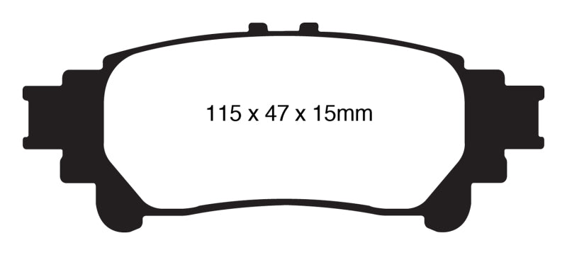 EBC DP41850R 13+ Lexus GS350 3.5 RWD Yellowstuff Rear Brake Pads