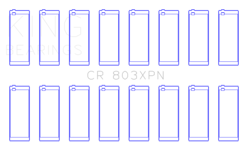 King Engine Bearings CR803XPN 55-67 Ford 265/283/302/327 V8 Performance Rod Bearing Set - Size STD