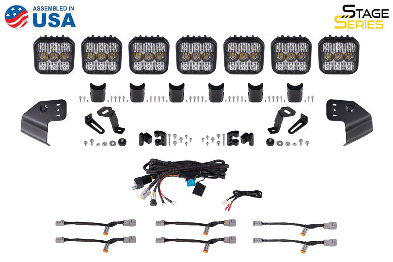 Diode Dynamics DD7232 Bronco SS5 Sport CrossLink Windshield - White Combo Lightbar Kit