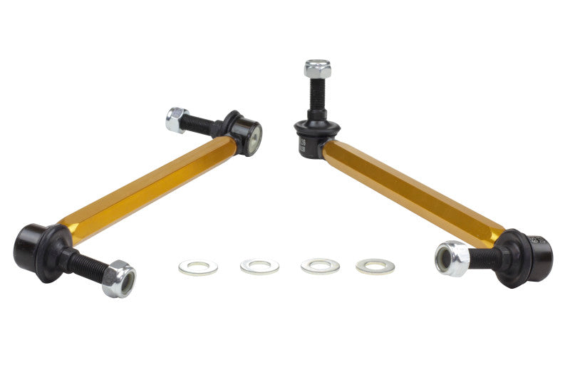 Whiteline KLC169 05+ Mustang Coupe 8cyl (Inc Shelby GT/ GT500) Front Swaybar Link Kit H/Duty Adj Steel Ball