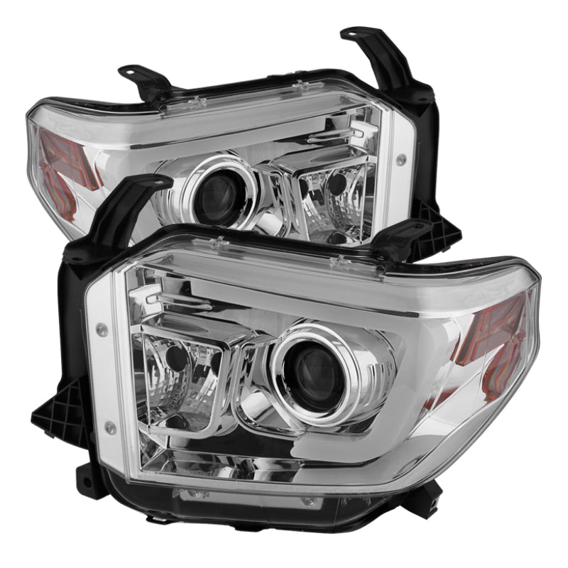 SPYDER 5080141 Spyder Toyota Tundra 2014-2016 Projector Headlights Light Bar DRL Chrome PRO-YD-TTU14-DRL-C