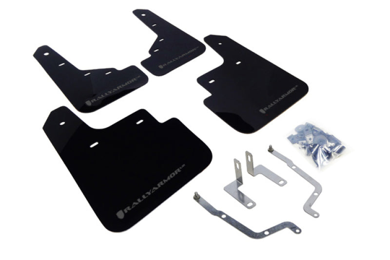Rally Armor MF31-UR-BLK/GRY 14-18 Mazda3/Speed3 Black UR Mud Flap w/ Grey Logo