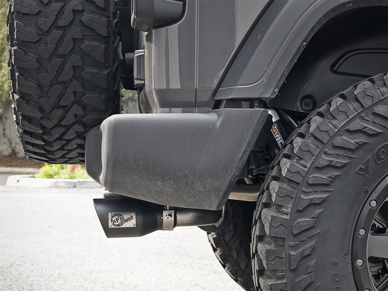 aFe 49-48067-B Rebel Series 2.5in 409 SS Axle-Back Exhaust w/ Black Tips 2018+ Jeep Wrangler (JL) V6 3.6L