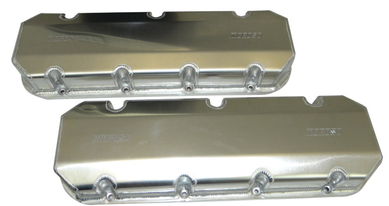 Moroso MOR68345 BBC Billet Rail Valve Covers w/3/8in Inserts