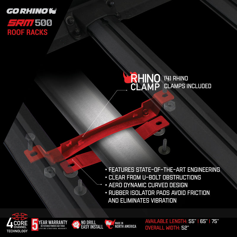 Go Rhino 5935055T SRM 500 Roof Rack - 55in
