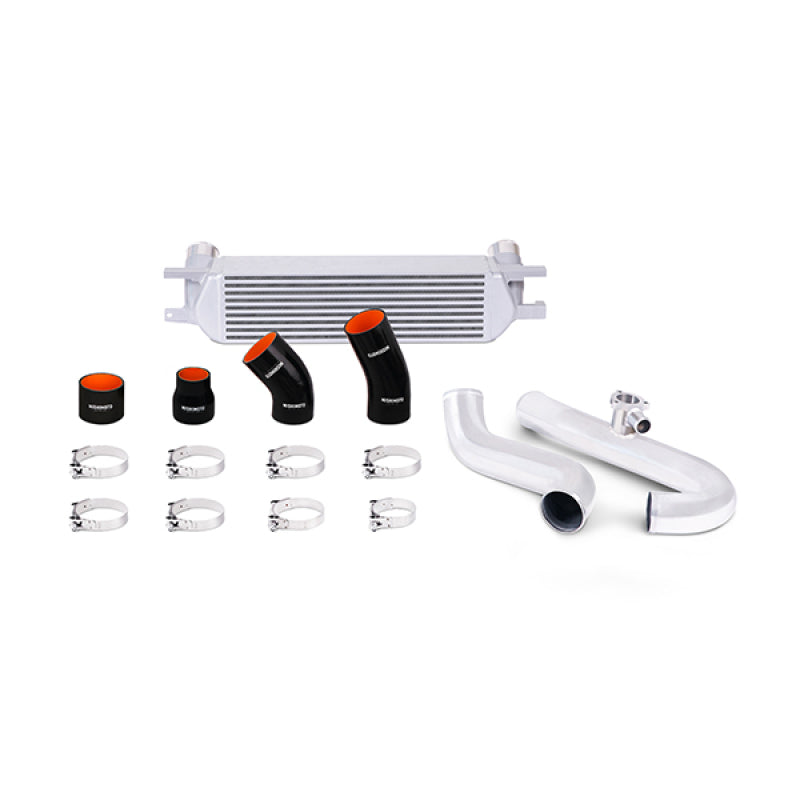 Mishimoto MMINT-MUS4-15KPSL 2015 Ford Mustang EcoBoost Performance Intercooler Kit - Silver Core Polished Pipes