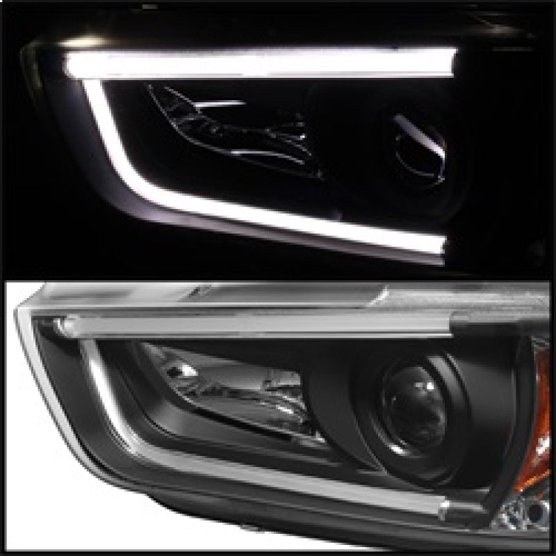 SPYDER 5074188 Spyder Dodge Charger 11-14 Projector Headlights Halogen - Light Tube DRL Blk PRO-YD-DCH11-LTDRL-BK