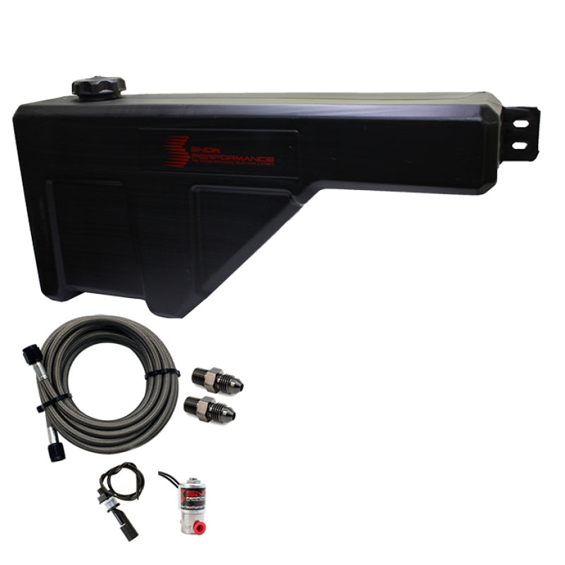 Snow Performance SNO-40015-BRD Water Tank Upgrade 10gal (w/Braided SS Line/Brackets/Solenoid/4AN Fittings)