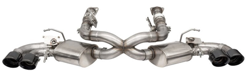 CORSA Performance 21100BLK Corsa 2020-24 Corvette C8 3in Valved Cat-Back 4.5in Blk Quad Tips - Fits Factory Perf Exhaust w/ AFM