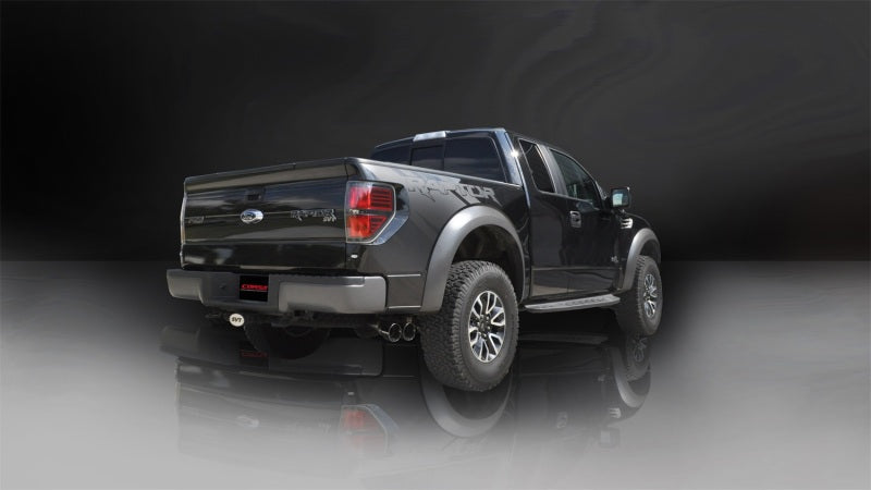CORSA Performance 14760BLK Corsa 2011-2014 Ford F-150 Raptor 6.2L V8 145in Wheelbase Black Xtreme Cat-Back Exhaust
