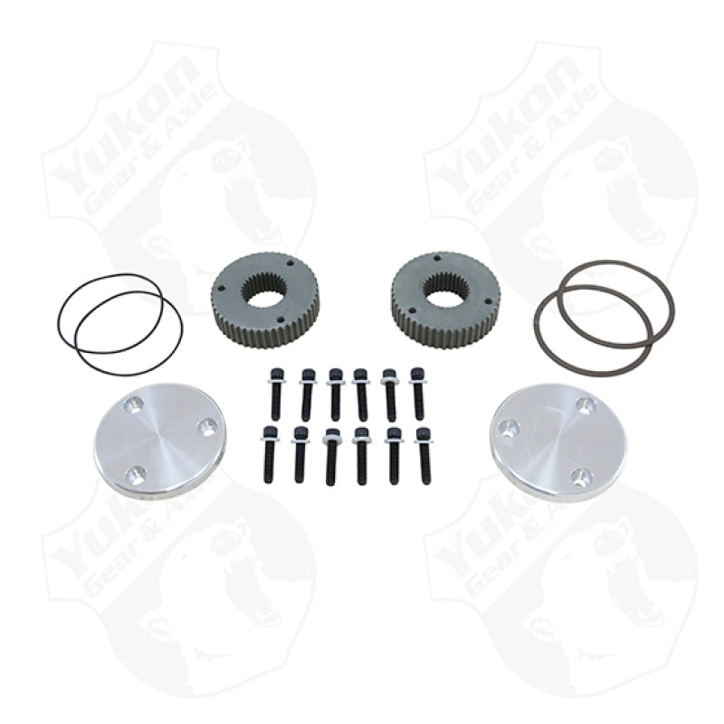Yukon Gear & Axle YHC50003 Yukon Gear Hardcore Drive Flange Kit For Dana 60 / 30 Spline Outer Stubs. Yukon Engraved Caps