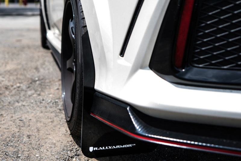 Rally Armor MF47-UR-BLK/RD 17-21 Honda Civic Type R Black UR Mud Flap w/ Red Logo