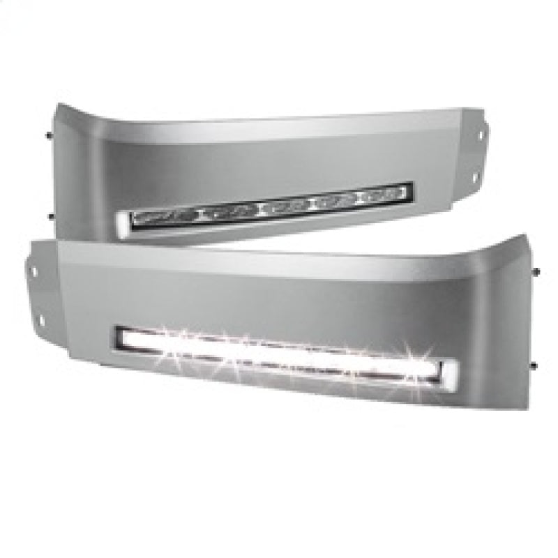 SPYDER 5077738 Spyder Toyota Tundra 07-13 Daytime LED Running Lights wo/switch Silver FL-DRL-TTU07-SIL