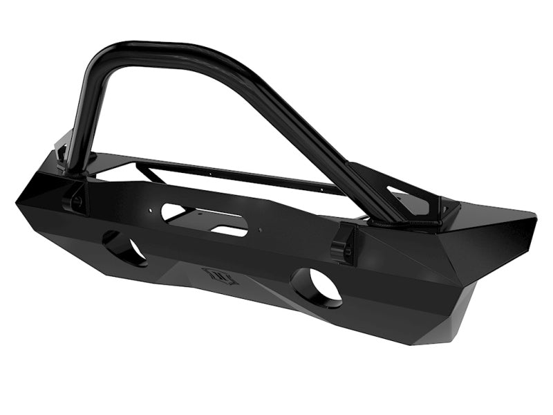 ICON 25215 07-18 Jeep Wrangler JK Pro Series Front Bumper Rec Winch Mount w/Bar/Tabs