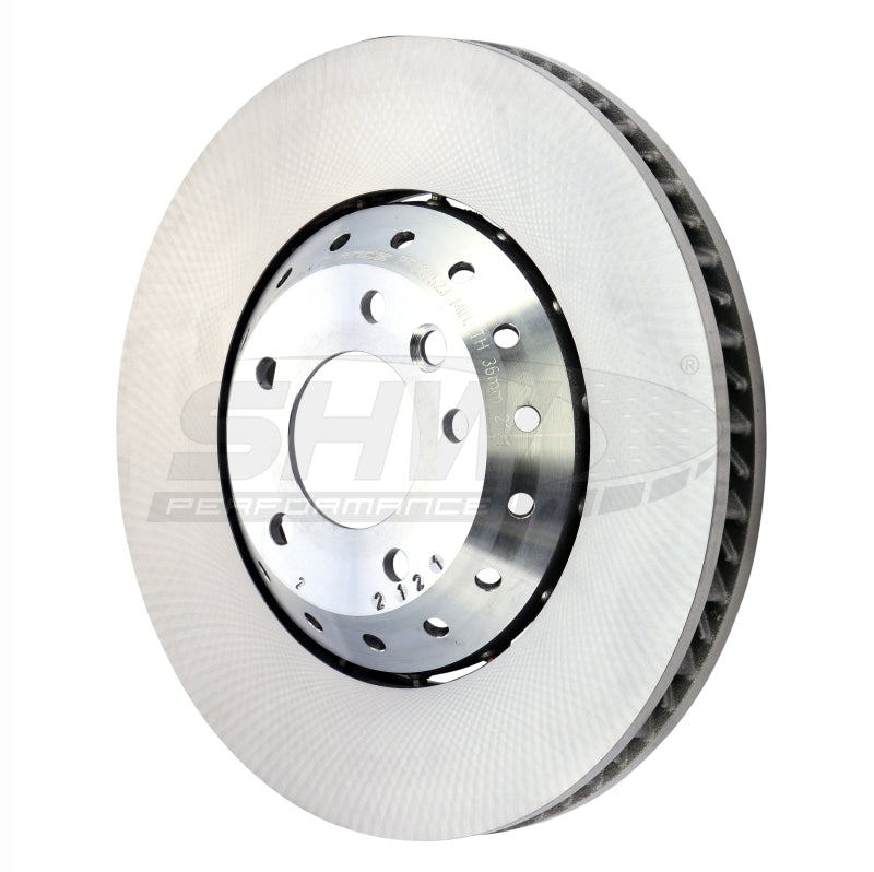 SHW Performance PFL47523 SHW 15-18 Porsche Cayenne GTS w/19in Wheel w/o Ceramics Left Frt Smooth LW Brake Rotor (95835140350)