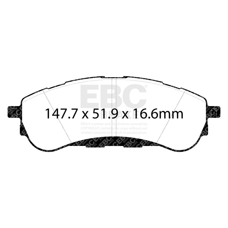 EBC DP43108R 2019+ Ford Ranger 2WD 2.3T Yellowstuff Rear Brake Pads