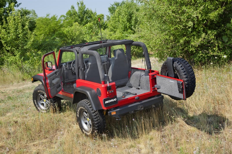 BedRug BRTJ97F 97-06 Jeep TJ Front 3pc Floor Kit (w/Center Console) - Incl Heat Shields