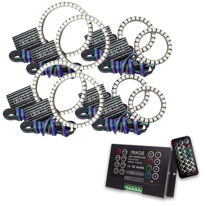 ORACLE Lighting 5835-333 Oracle Vector Jeep Wrangler JK Grille Halo Kit - ColorSHIFT 2 SEE WARRANTY