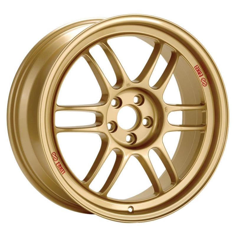 Enkei 3798808045GG RPF1 18x8 5x100 45mm Offset 56mm Bore Gold Wheel 02-10 WRX & 04 STI