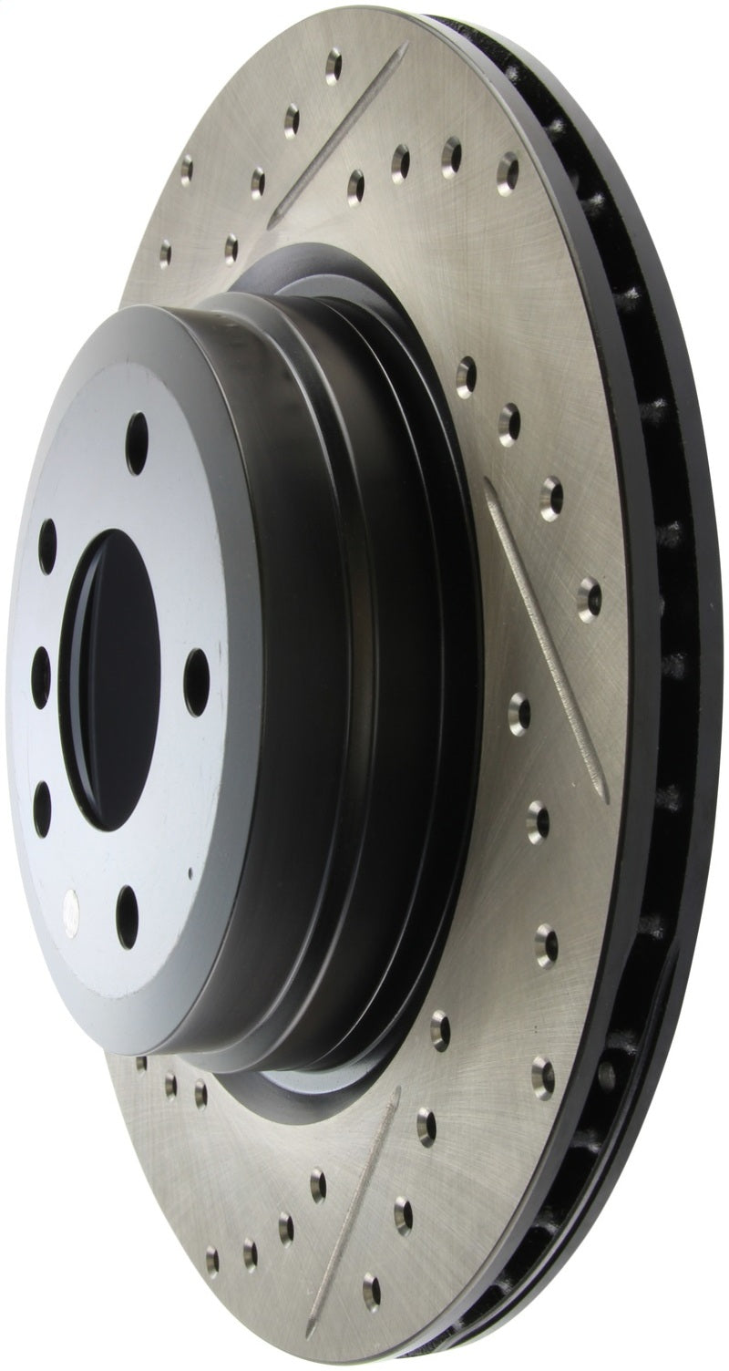 Stoptech 127.34080R StopTech 06 BMW 330 / 07-09 BMW 335 Slotted & Drilled Right Rear Rotor