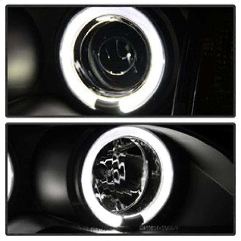 SPYDER 5042415 Spyder BMW E46 3-Series 02-05 4DR Projector Headlights 1PC LED Halo Blk PRO-YD-BMWE4602-4D-AM-BK