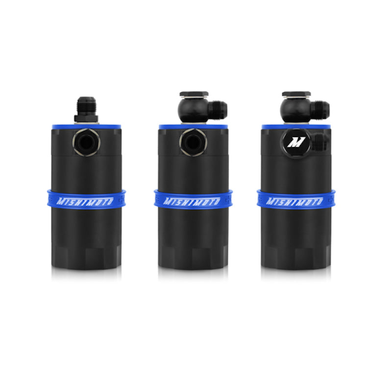 Mishimoto MMBCC-UNI-BL Universal Baffled Oil Catch Can - Blue