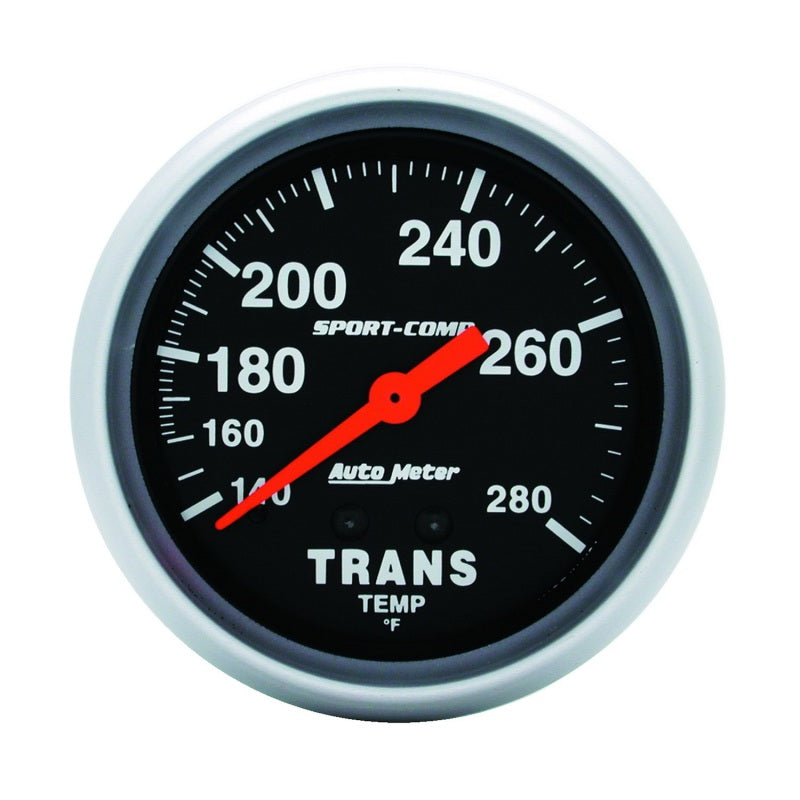 AutoMeter 3451 Autometer Sport-Comp 2-5/8in 140-280 Degrees (F) Mechanical Transmission Temp Gauge