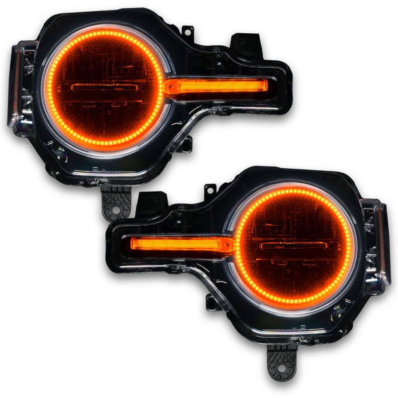 ORACLE Lighting 1471-330 Oracle 21-22 Ford Bronco Headlight Halo Kit w/DRL Bar - Base Headlights -w/RF Cntrl SEE WARRANTY