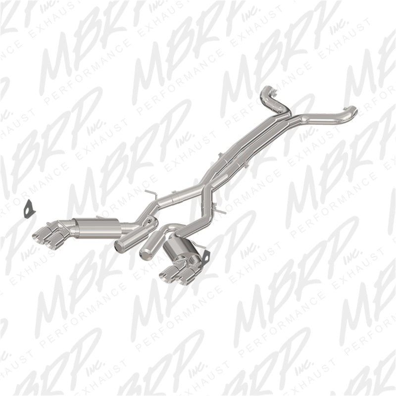 MBRP S7032409 2016+ Chevy Camaro SS 6.2L 3in Dual Cat-Back Quad Tip Exhaust Street Version w/ SS T409 Tips