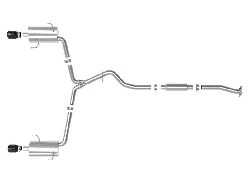 aFe 49-36804-B Subaru Forester XT 14-18 H4-2.5L (t) Takeda 2-1/2in to 2-1/4in 304 SS Cat-Back- Black Tip
