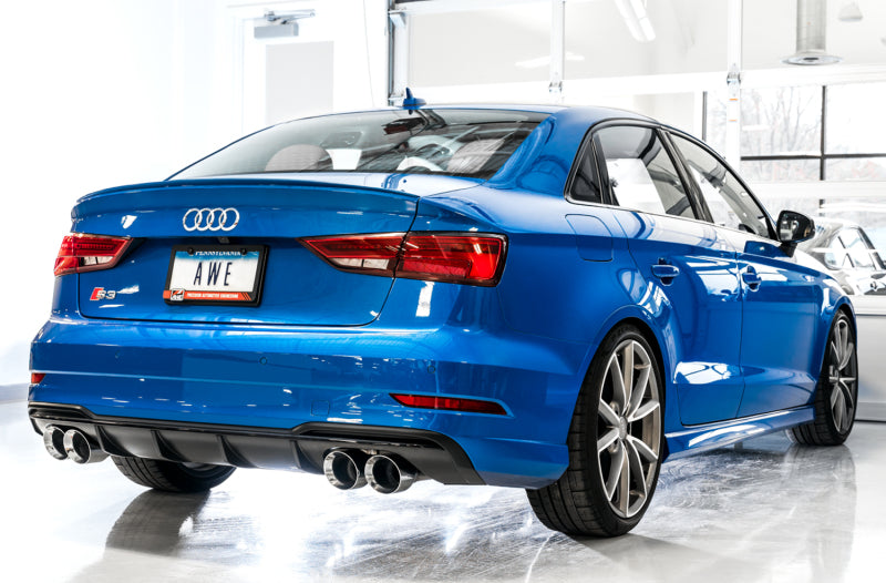 AWE Tuning 3015-42142 Audi 8V S3 Track Edition Exhaust w/Chrome Silver Tips 102mm