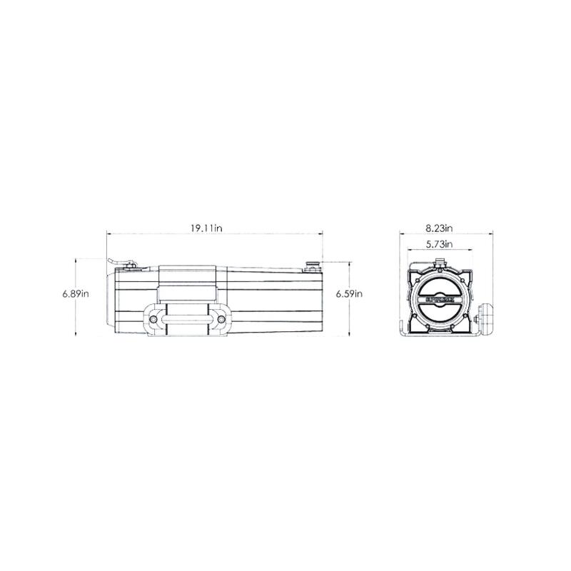 Superwinch 1455200 5500 LBS 12V DC 7/32in x 60ft Steel Rope S5500 Winch