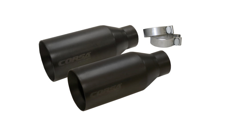 CORSA Performance 14051BPC Corsa 2017-2020 Ford F-150 Raptor 3in Inlet / 5in Outlet Black Cerakote Tip Kit (For Corsa Exh Only)