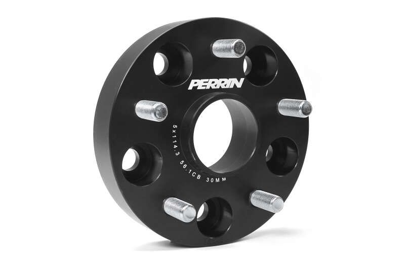 Perrin Performance PSP-WHL-030BK PERRIN Subaru 30mm Wheel Spacers 5x114.3 BP w/56mm Hub - Black
