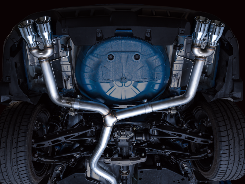 AWE Tuning 3020-42979 2022+ VB Subaru WRX Track Edition Exhaust - Chrome Silver Tips