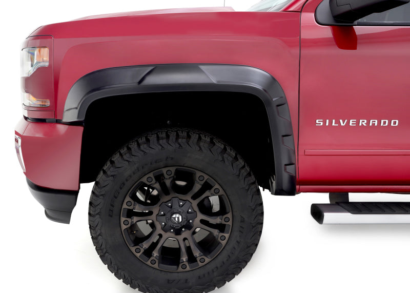 Bushwacker 40944-02 2019 Chevrolet Silverado 1500 w/ 69.3in Fleetside Bed DRT Style Flares 4pc - Black