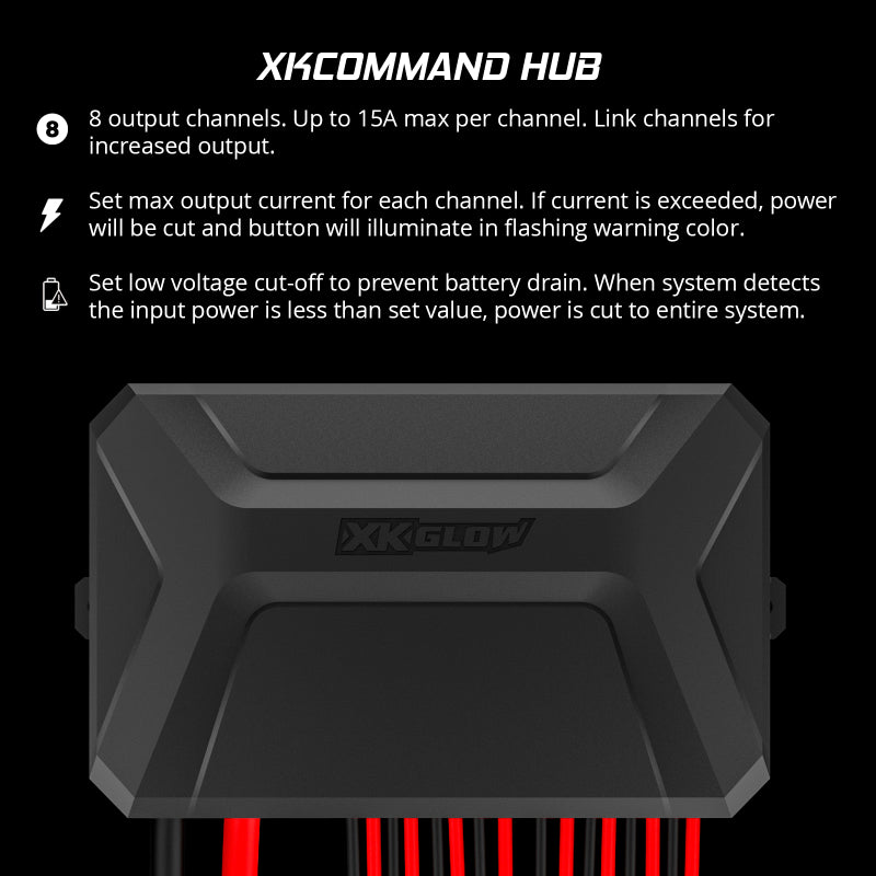 XKGLOW XK-CMD-KIT XK Glow XKcommand Bluetooth Switch Panel for Lights 12V Accessory Offroad